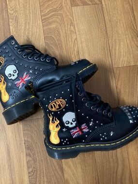Dr. Martens 1460 Rock & N And Roll Rockabilly Studded Boots Leather US 6 L / 5 M